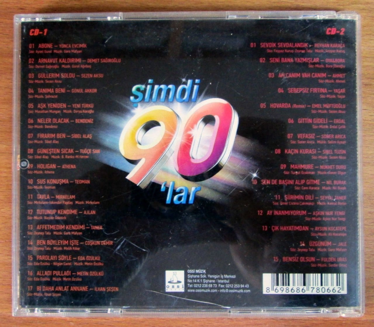 ŞİMDİ 90'LAR TÜRK POP MÜZİĞİ - 2CD 2.EL
