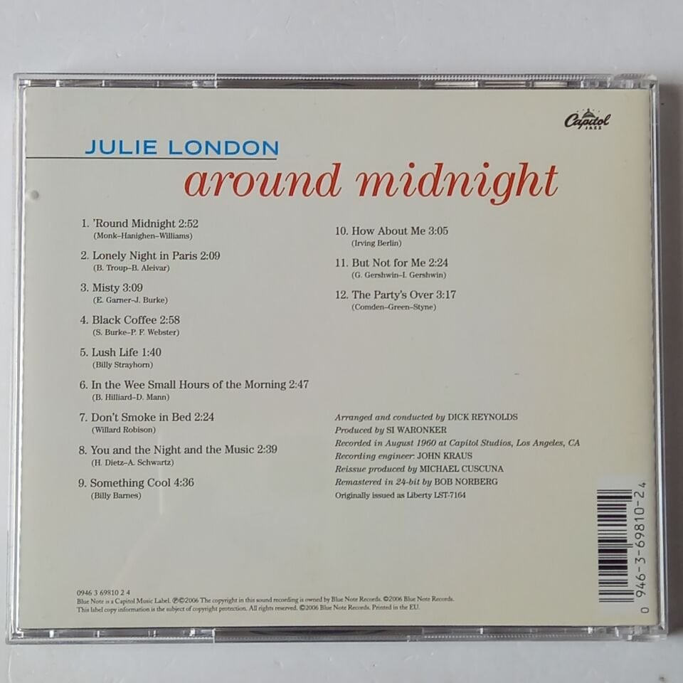JULIE LONDON – AROUND MIDNIGHT (1960) - CD REMASTERED 2006 REISSUE 2.EL