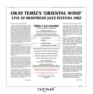 OKAY TEMİZ & ORIENTAL WIND - MONTREUX JAZZ FESTIVAL 1982 (2022) LP TÜRKİYE EDİSYONU LTD. NUMARALI SIFIR PLAK