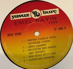 EMEL SAYIN - 1985 2.EL PLAK POSTERLİ