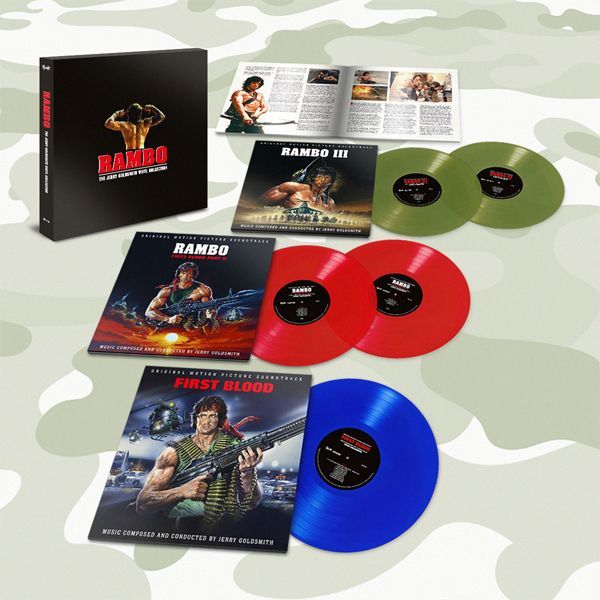 RAMBO: THE JERRY GOLDSMITH VINYL COLLECTION (2022) 5xLP COLOURED BOX SET + BOOKLET AMBALAJINDA SIFIR