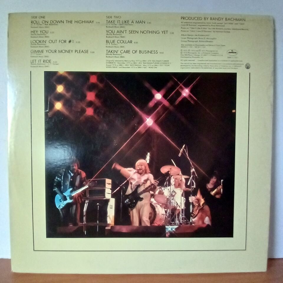BACHMAN-TURNER OVERDRIVE – BEST OF B.T.O. / SO FAR (1976) - LP 2.EL PLAK