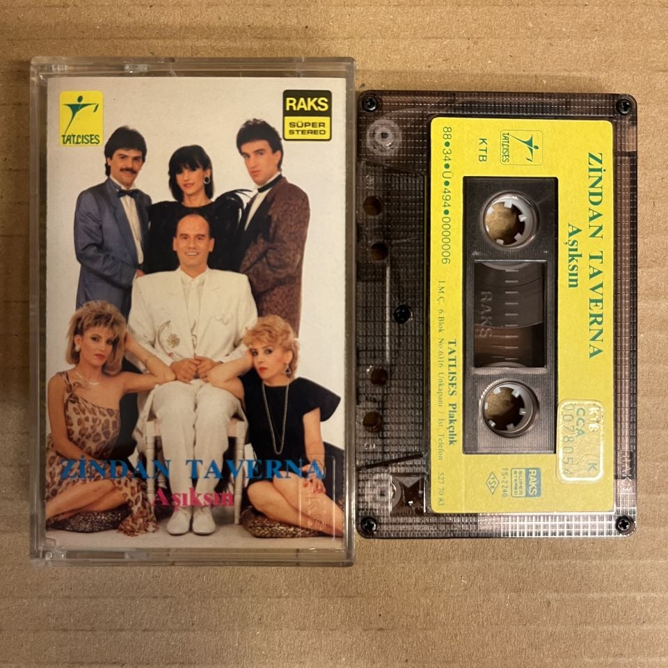 ZİNDAN TAVERNA - AŞIKSIN - NECATİ DİNDAŞ, MURTAZA ELGİN (1988) - İMZALI KASET 2.EL