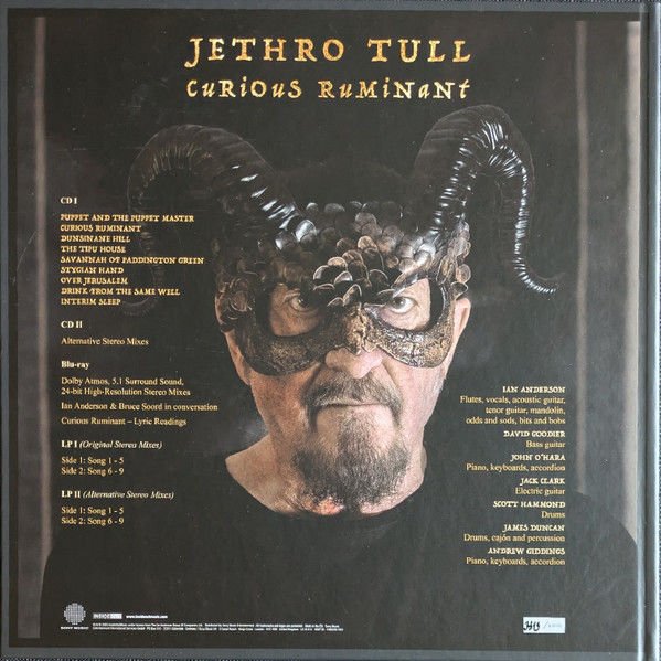 JETHRO TULL - CURIOUS RUMINANT (2025) - LIMITED DELUXE, CLEAR 2LP 2CD BLU-RAY ARTBOOK SIFIR BOXSET