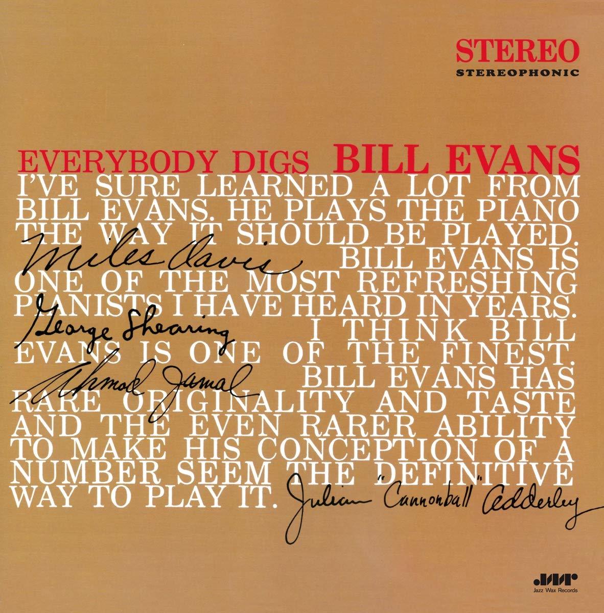 BILL EVANS - EVERYBODY DIGS (1958) - LP 180GR 2009 EDITION SIFIR PLAK