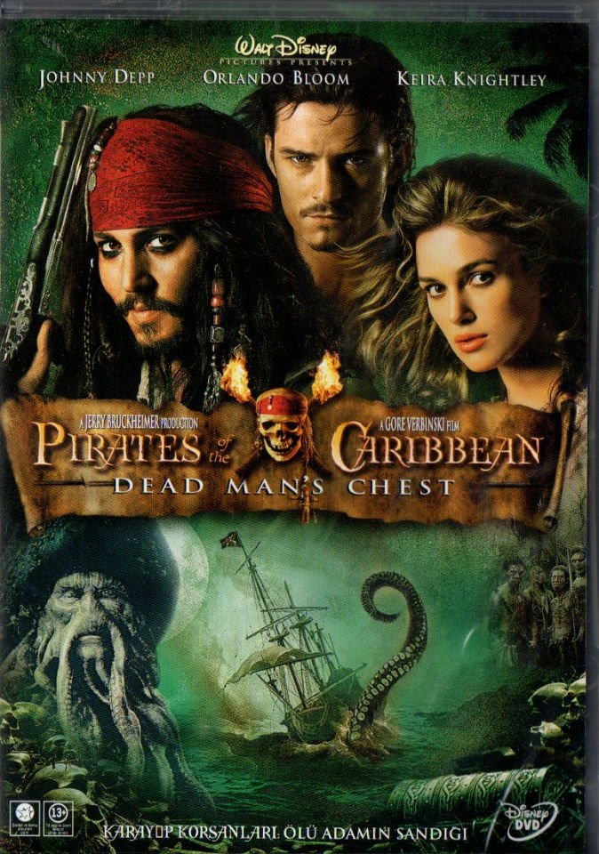 PIRATES OF THE CARIBBEAN DEAD MAN'S CHEST - KARAYİP KORSANLARI ÖLÜ ADAMIN SANDIĞI - JOHNNY DEPP - ORLANDO BLOOM - KEIRA KNIGHTLEY - DVD 2.EL