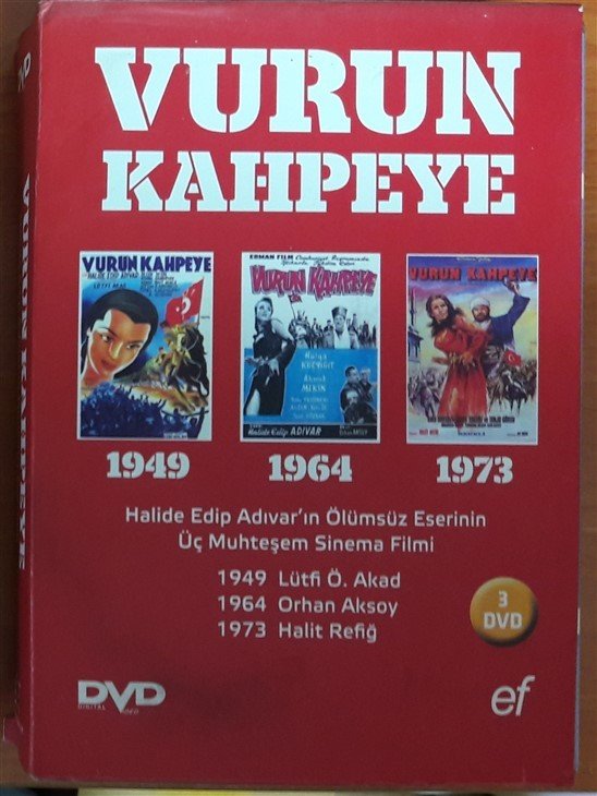 VURUN KAHPEYE (1949 - 1964 - 1973) HALİDE EDİP ADIVAR - 3DVD 2.EL