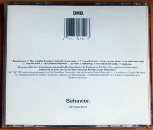 PET SHOP BOYS - BEHAVIOR (1990) - CD 2.EL