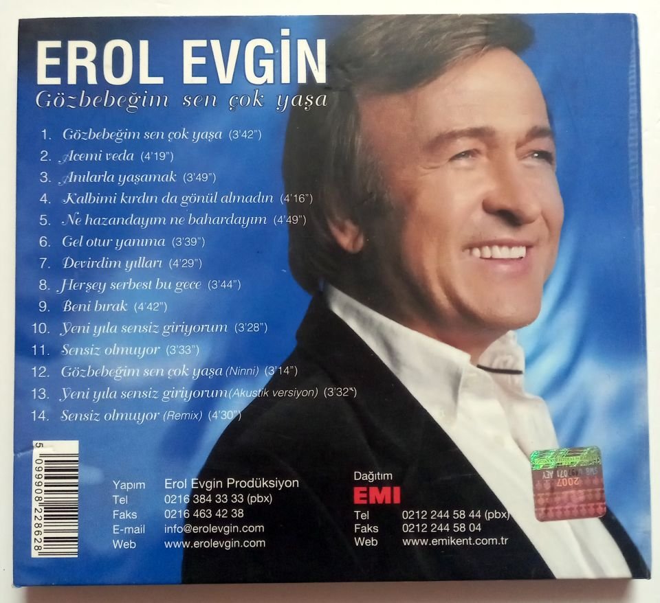 EROL EVGİN – GÖZBEBEĞİM SEN ÇOK YAŞA (2011) - CD 2.EL