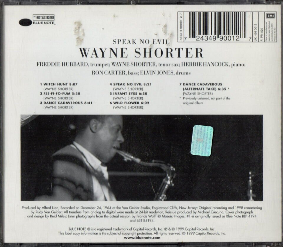 WAYNE SHORTER – SPEAK NO EVIL (1966) - CD 2.EL