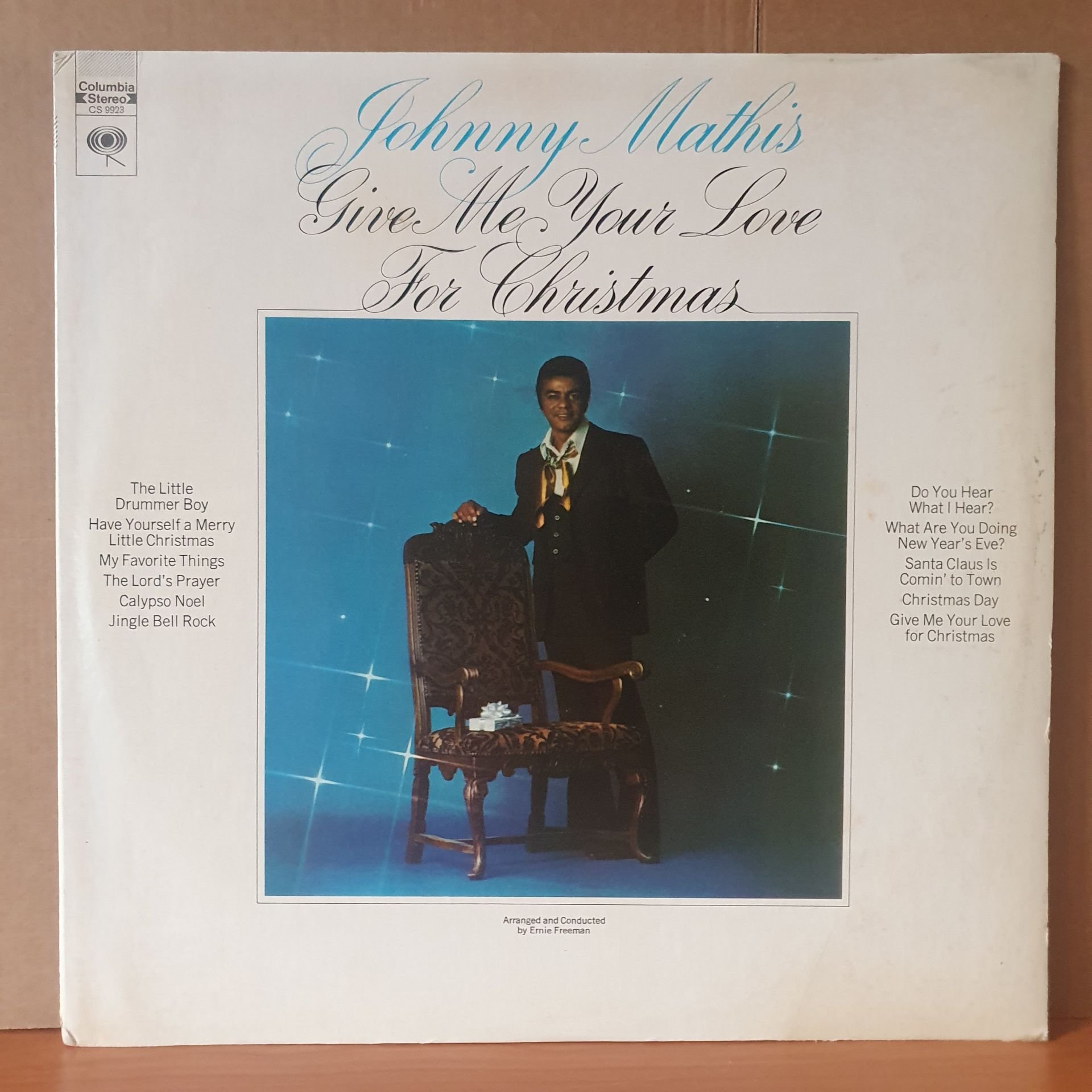 JOHNNY MATHIS - GIVE ME YOUR LOVE FOR CHRISTMAS - LP 2.EL PLAK