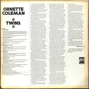 ORNETTE COLEMAN – TWINS (1971) - LP SIFIR PLAK