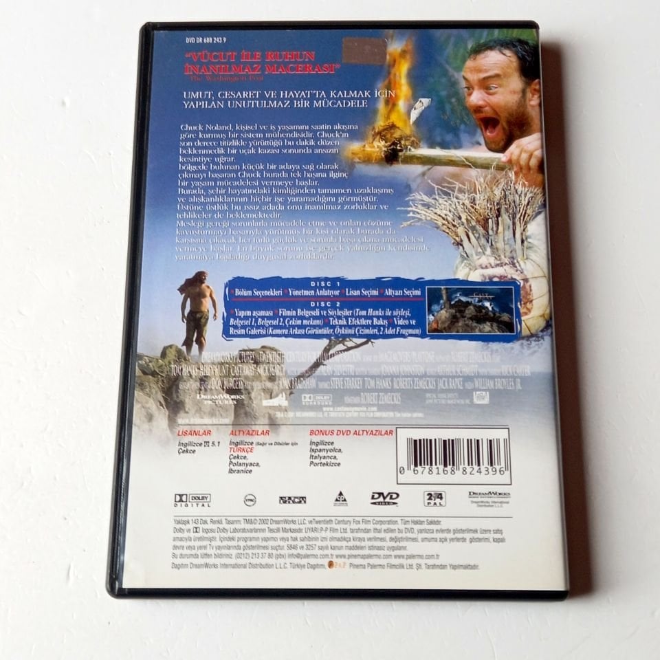 CAST AWAY / YENİ HAYAT - TOM HANKS, HELEN HUNT - YÖN.: ROBERT ZEMECKIS - 2DVD 2.EL