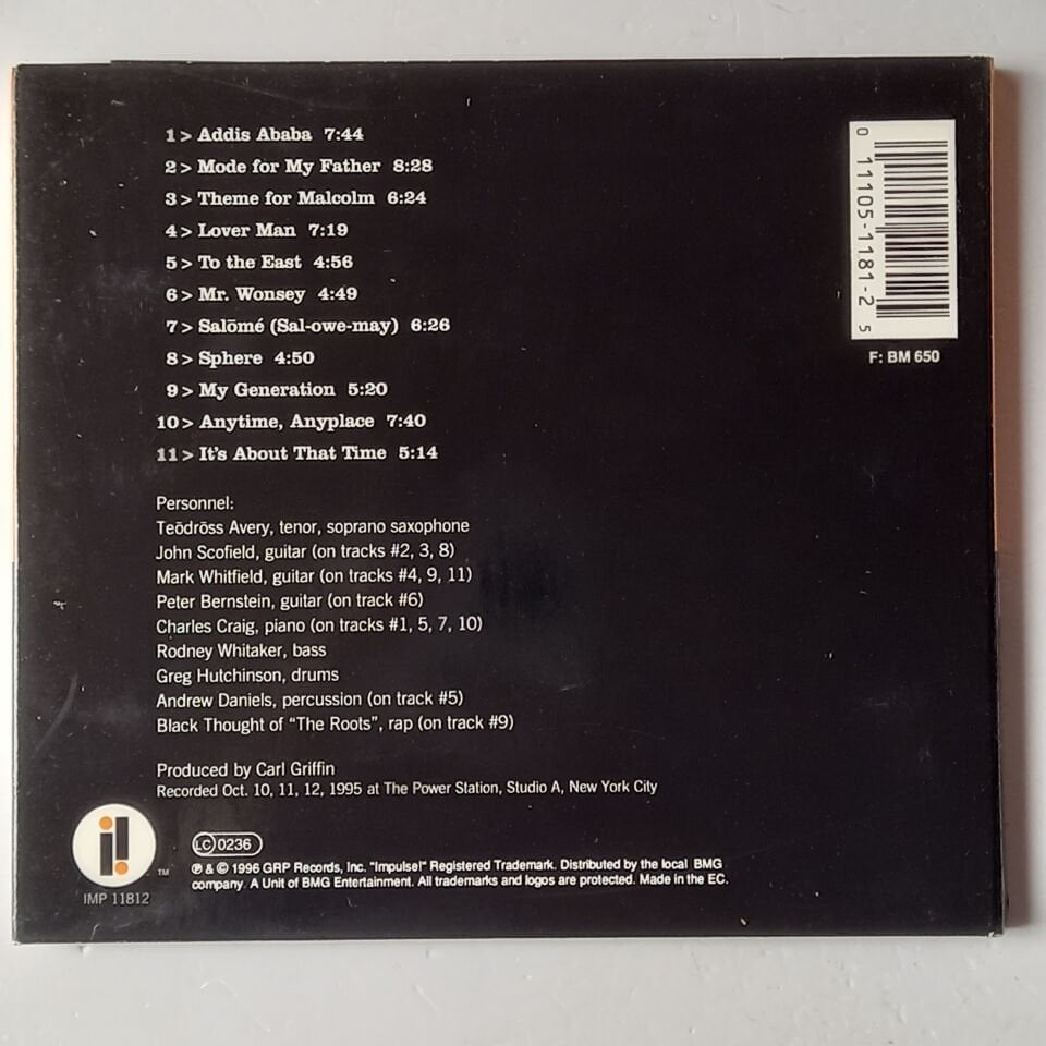 TEODROSS AVERY – MY GENERATION (1996) - CD DIGIPAK 2.EL