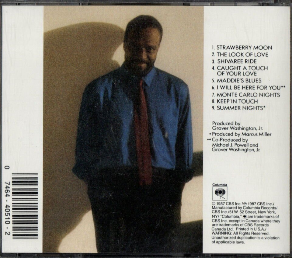 GROVER WASHINGTON, JR. ‎– STRAWBERRY MOON (1987) - CD 2.EL