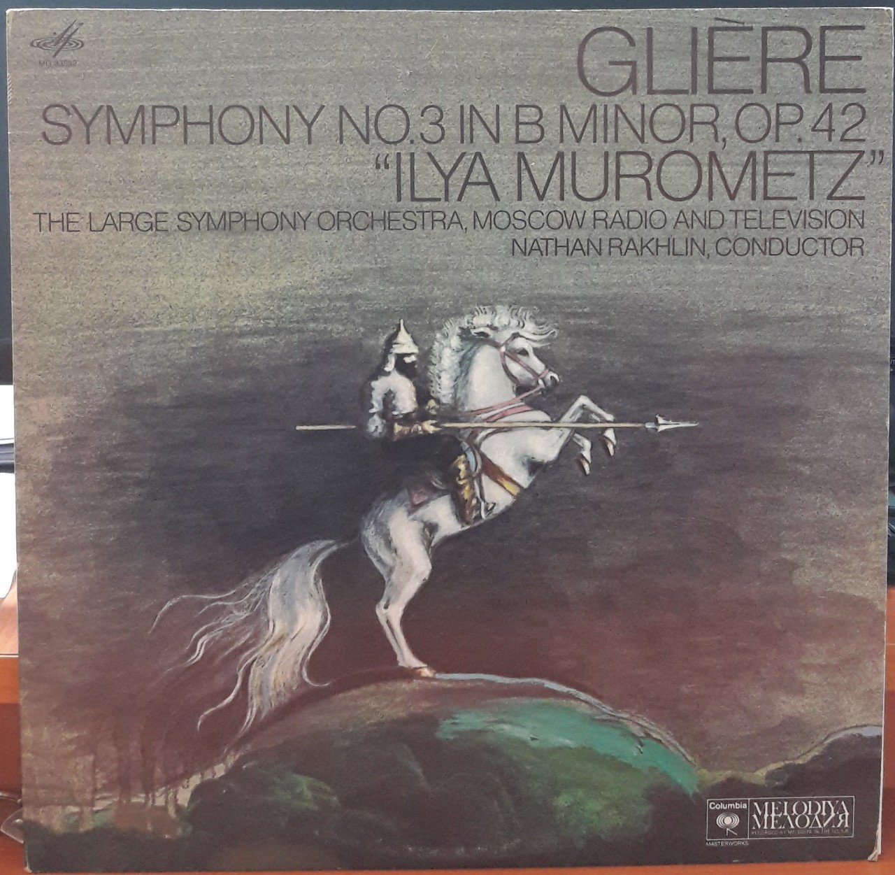 GLIERE: SYMPHONY NO.3, THE LARGE SYMPHONY ORCHESTRA, MOSCOW RADIO AND TELEVISION, NATHAN RAKHLIN (1975) - 2PLAK 2.EL