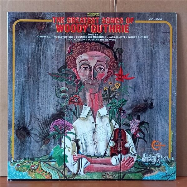 THE GREATEST SONGS OF WOODY GUTHRIE / JOAN BAEZ, THE BABYSITTERS, COUNTRY JOE MCDONALD, JACK ELLIOT, CISCO HOUSTON, ODETTA, THE WEAVERS (1972) - 2LP 2.EL PLAK