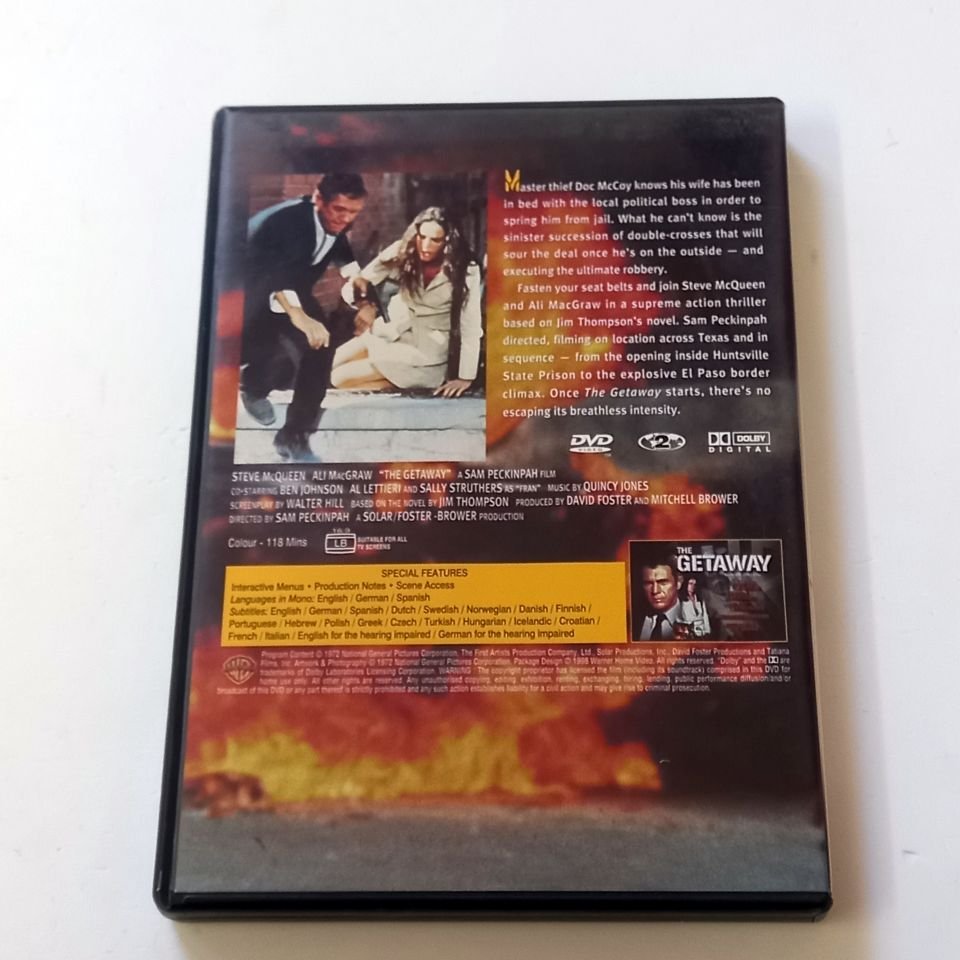 THE GETAWAY - STEVE MCQUEEN, ALI MACGRAW, YÖN.: SAM PECKINPAH - DVD 2. EL