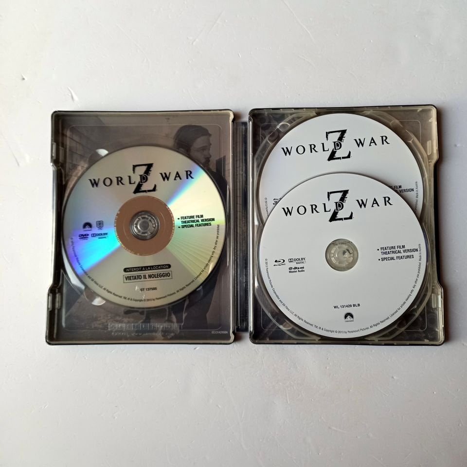 WORLD WAR Z - BRAD PITT, MIREILLE ENOS - YÖN.: MARC FORSTER - 2BLU-RAY + DVD STEELBOOK METAL KUTU 2.EL