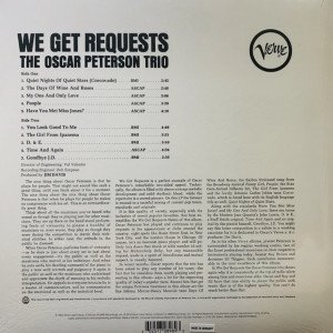 OSCAR PETERSON TRIO – WE GET REQUESTS (1964) - LP 2019 EDITION SIFIR PLAK