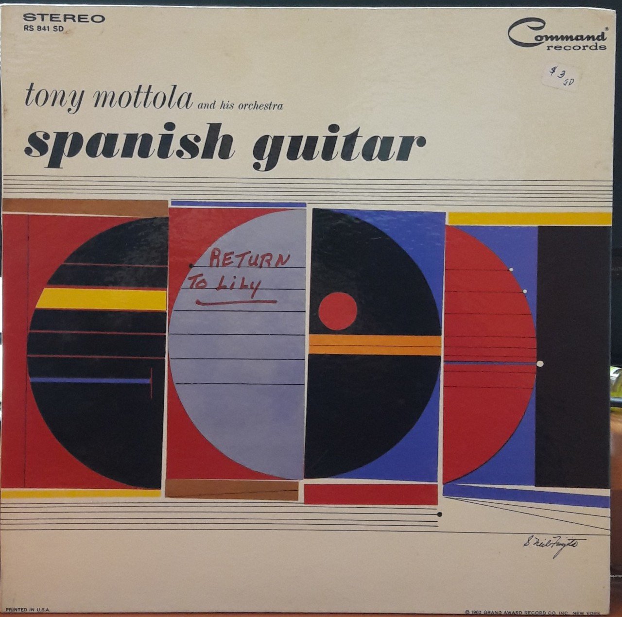 TONY MOTTOLA - SPANISH GUITAR - PLAK 2.EL