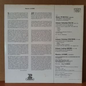 HENRY PURCELL: TRUMPET VOLUNTARY / J.S. BACH, J.L. KREBS, J.C. FISCHER / MAURICE ANDRE (1981) - LP 2.EL PLAK