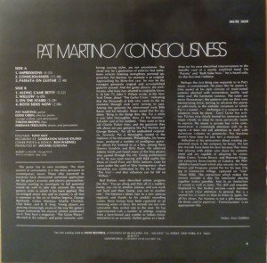 PAT MARTINO – CONSCIOUSNESS (1974) - LP SIFIR PLAK