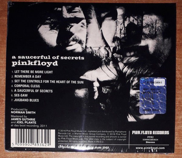 PINK FLOYD – A SAUCERFUL OF SECRETS (1968) - CD 2016 REISSUE REMASTERED DIGIPACK SIFIR