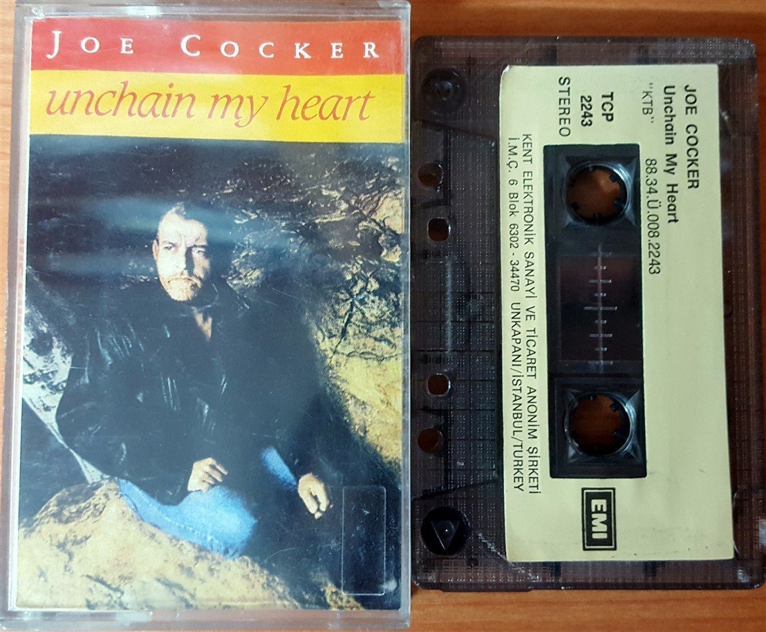 JOE COCKER - UNCHAIN MY HEART (1988) KENT CASSETTE MADE IN TURKEY ''USED'' PAPER LABEL