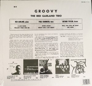 RED GARLAND TRIO – GROOVY (1957) - LP 2011 EDITION MADE IN USA SIFIR PLAK