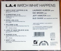 L.A.4 - WATCH WHAT HAPPENS / LAURINDO ALMEIDA,RAY BROWN, JEFF HAMILTON, BUD SHANK (1978) CONCORD JAZZ CD 2.EL