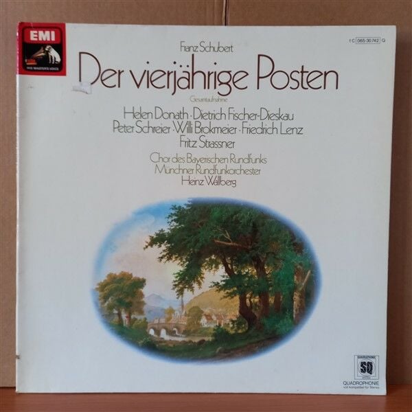 FRANZ SCHUBERT: DER VIERJARIGE POSTEN, GESAMTAUFNAHME / DIETRICH FISCHER-DIESKAU, PETER SCHREIER, HELEN DONATH, WILLI BROKMEIER, FRIEDRICH LENZ, FRITZ STRASSNER, HEINZ WALLBERG (1977) - LP 2.EL PLAK