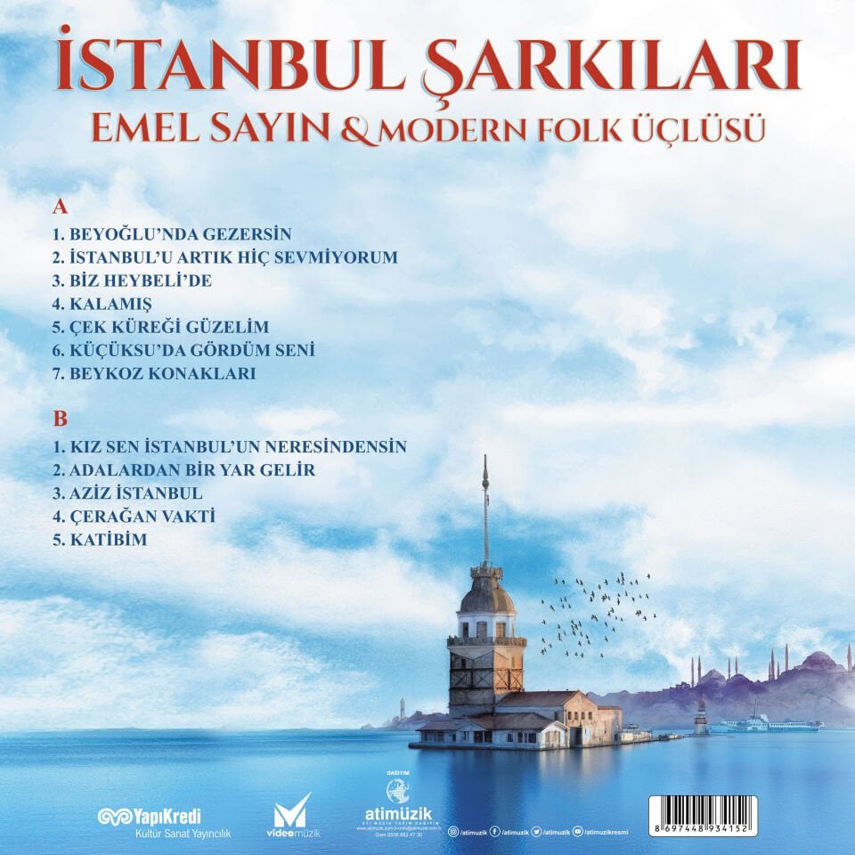EMEL SAYIN & MODERN FOLK ÜÇLÜSÜ - İSTANBUL ŞARKILARI - LP 2026 RENKLİ SIFIR PLAK