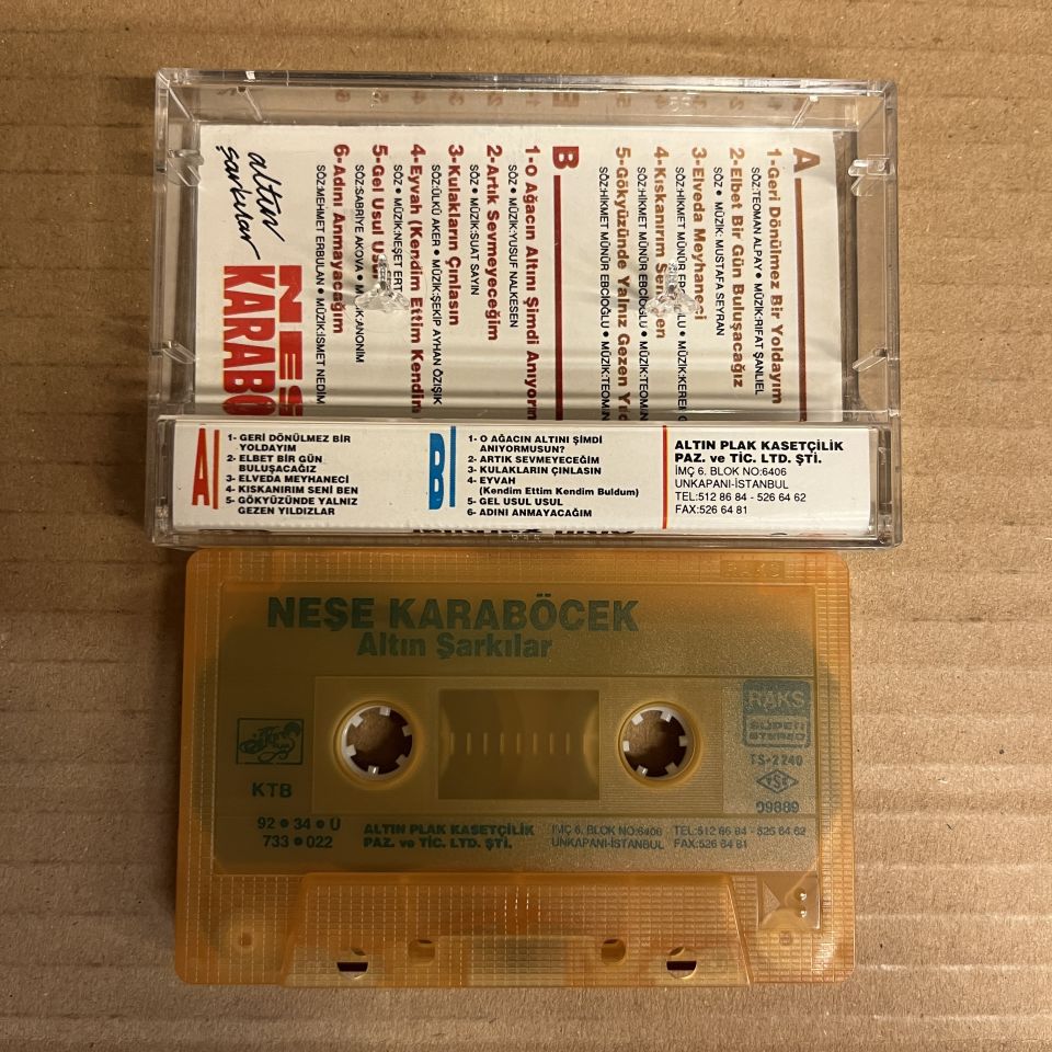 NEŞE KARABÖCEK - ALTIN ŞARKILAR (1992) - KASET 2.EL