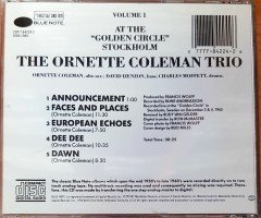 THE ORNETTE COLEMAN TRIO - AT THE GOLDEN CIRCLE / STOCKHOLM VOLUME ONE (1965) 1987 REISSUE / MADE IN USA CD 2.EL