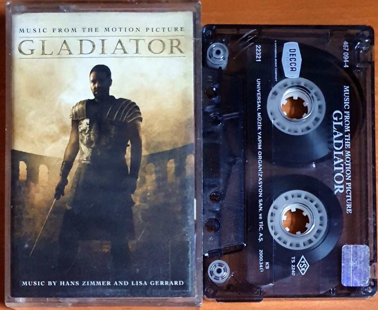 GLADIATOR SOUNDTRACK / HANS ZIMMER, LISA GERRARD (2000) - KASET 2.EL