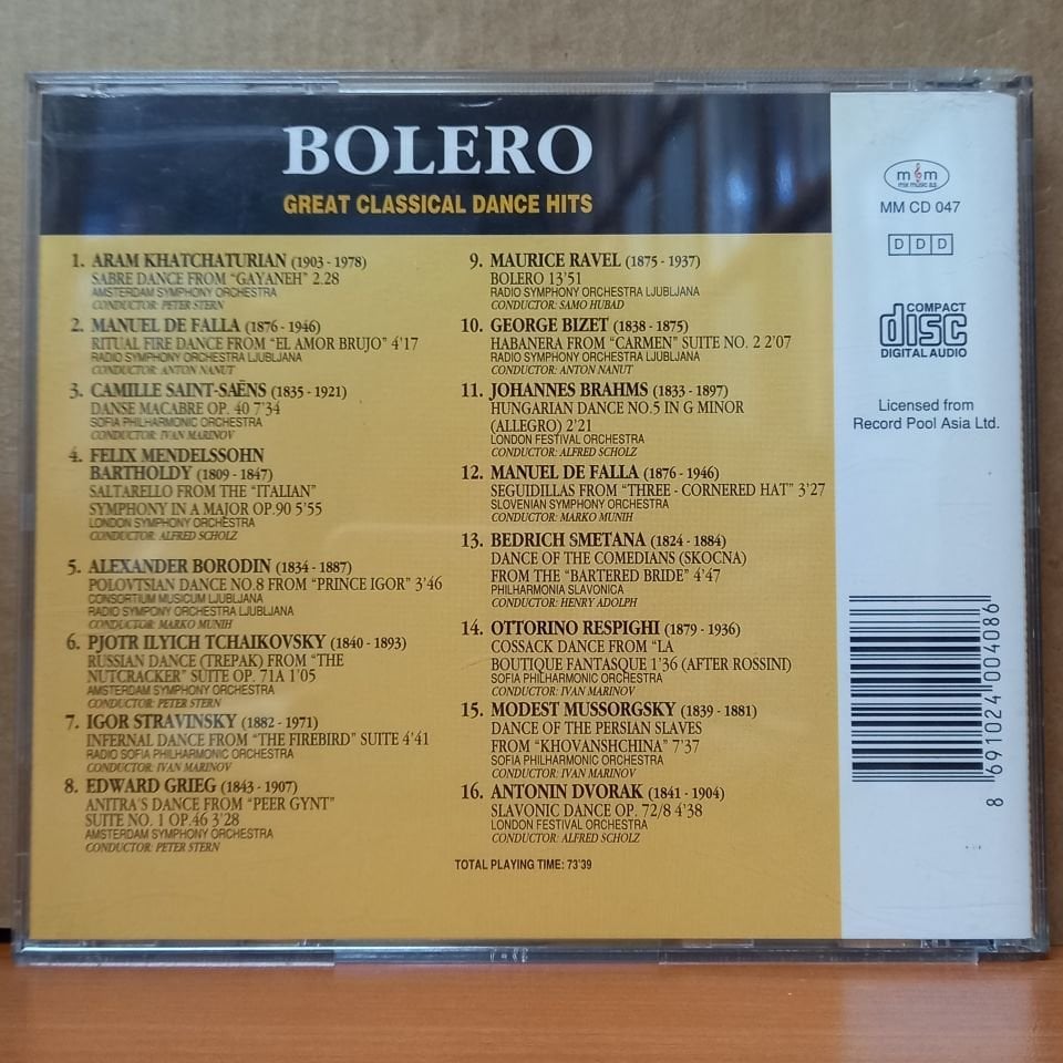 BOLERO - GREAT CLASSICAL DANCE HITS (1996) - CD 2.EL