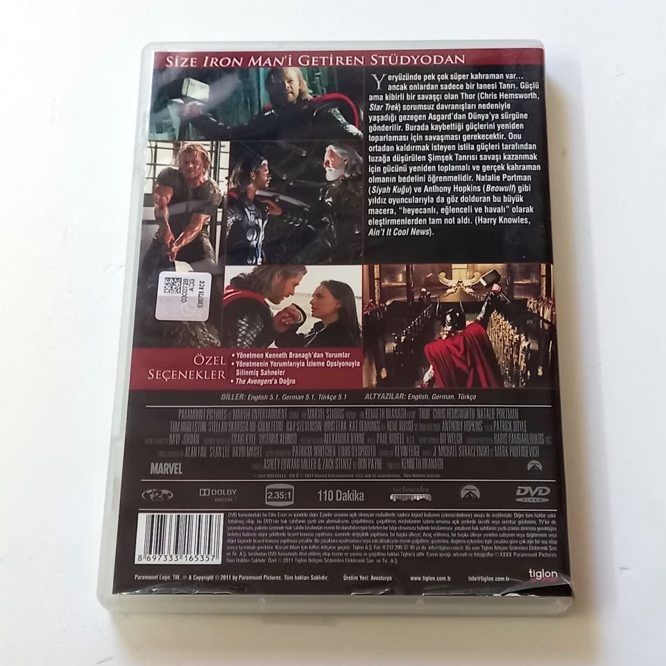 THOR - CHRIS HEMSWORTH, NATALIE PORTMAN, YÖN.: KENNETH BRANAGH - DVD 2. EL