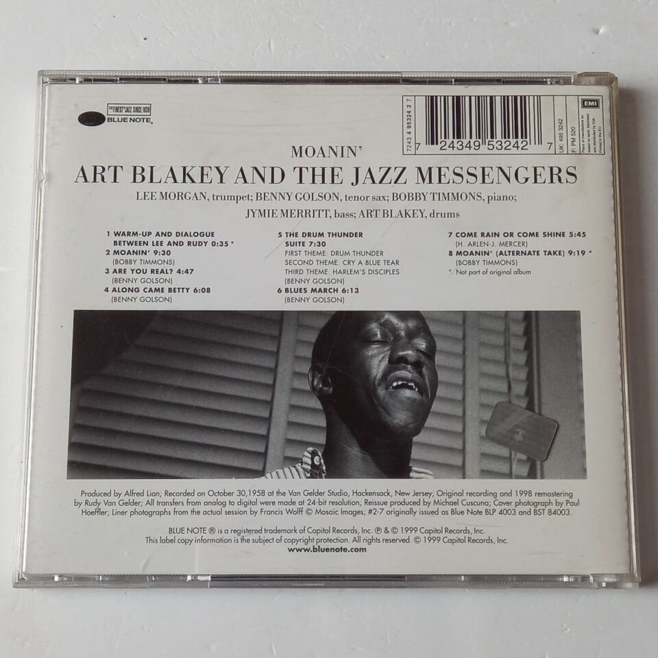 ART BLAKEY AND THE JAZZ MESSENGERS – MOANIN' (1958) - CD REMASTERED 1999 REISSUE 2.EL