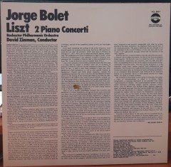 LISZT: 2 PIANO CONCERTI, JORGE BOLET, THE PHILADELPHIA ORCHESTRA, JORGE BOLET, ROCHESTER PHILHARMONIC ORCHESTRA, DAVID ZINMAN (1981) - PLAK 2.EL