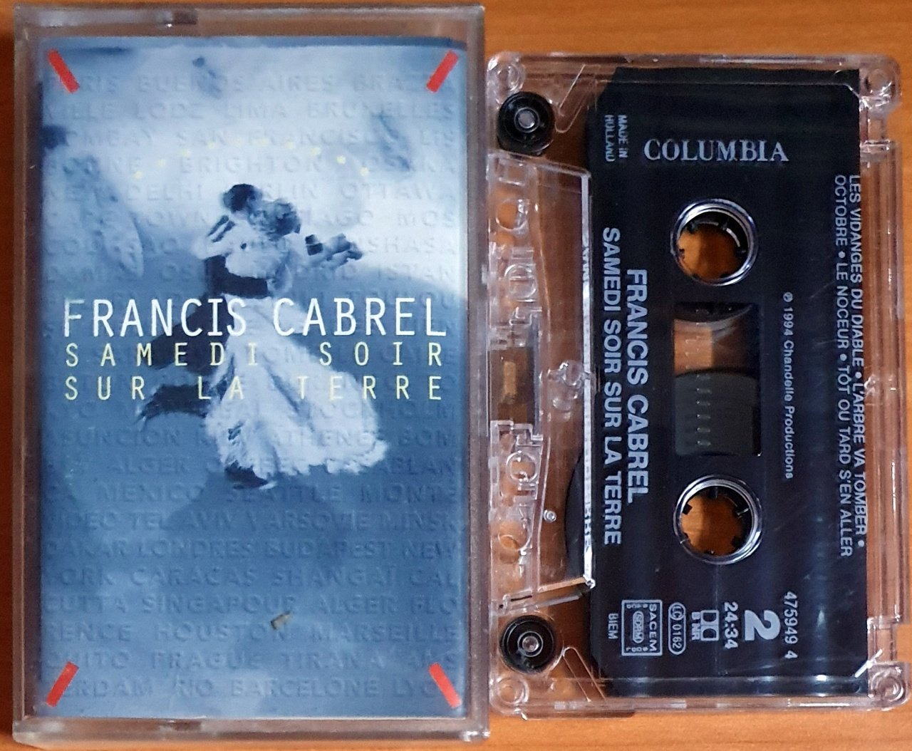 FRANCIS CABREL - SAMEDI SOIR SUR LA TERRE (1994) - KASET MADE IN HOLLAND 2.EL