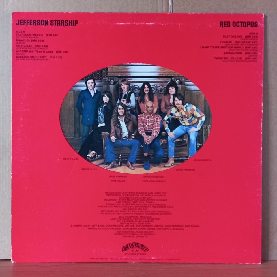 JEFFERSON STARSHIP – RED OCTOPUS (1975) - LP 2. EL PLAK