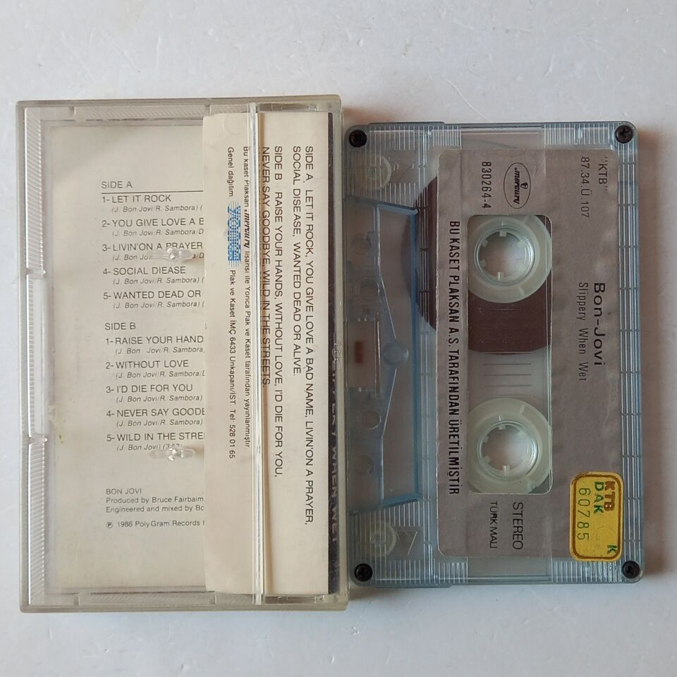 BON JOVI - SLIPPERY WHEN WET (1987) - KASET 2.EL