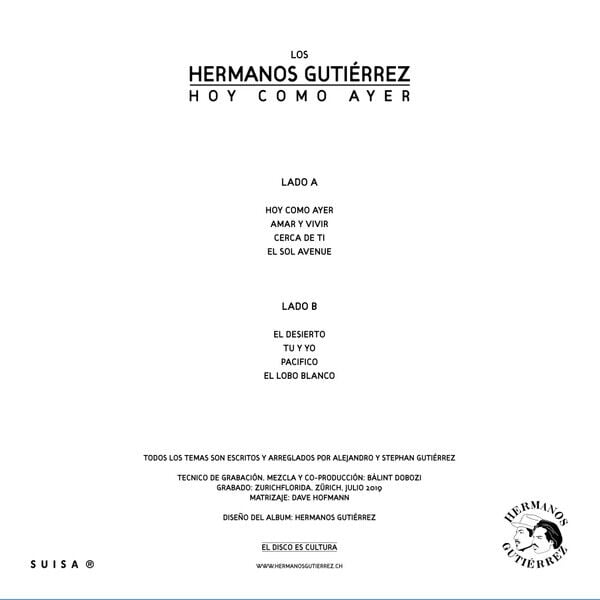 HERMANOS GUTIERREZ - HOY COMO AYER (2019) - LP 2024 EDITION LATIN FOLK ROCK FUSION SIFIR PLAK