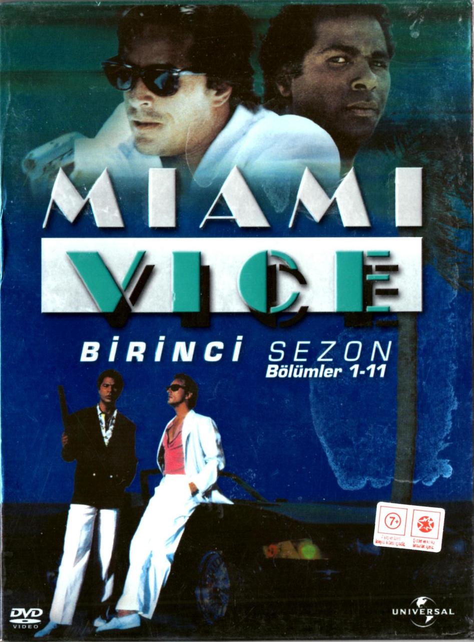 MIAMI VICE - DON JOHNSON - PHILIP MICHAEL THOMAS - 1.SEZON 1-11. BÖLÜMLER - 3DVD 2.EL