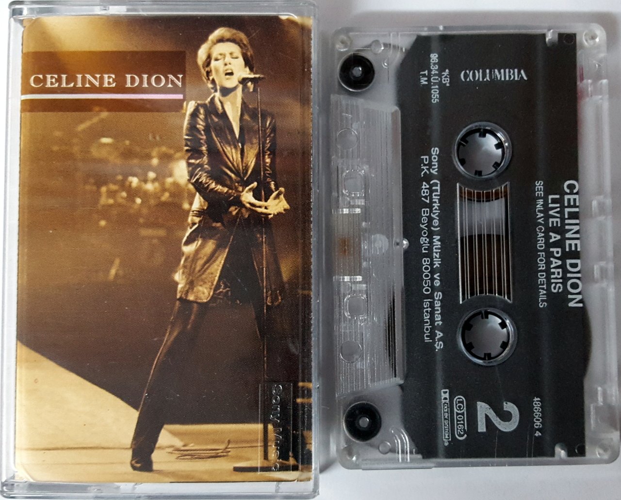 CELINE DION - LIVE A PARIS (1996) SONY CASSETTE MADE IN TURKEY ''USED''