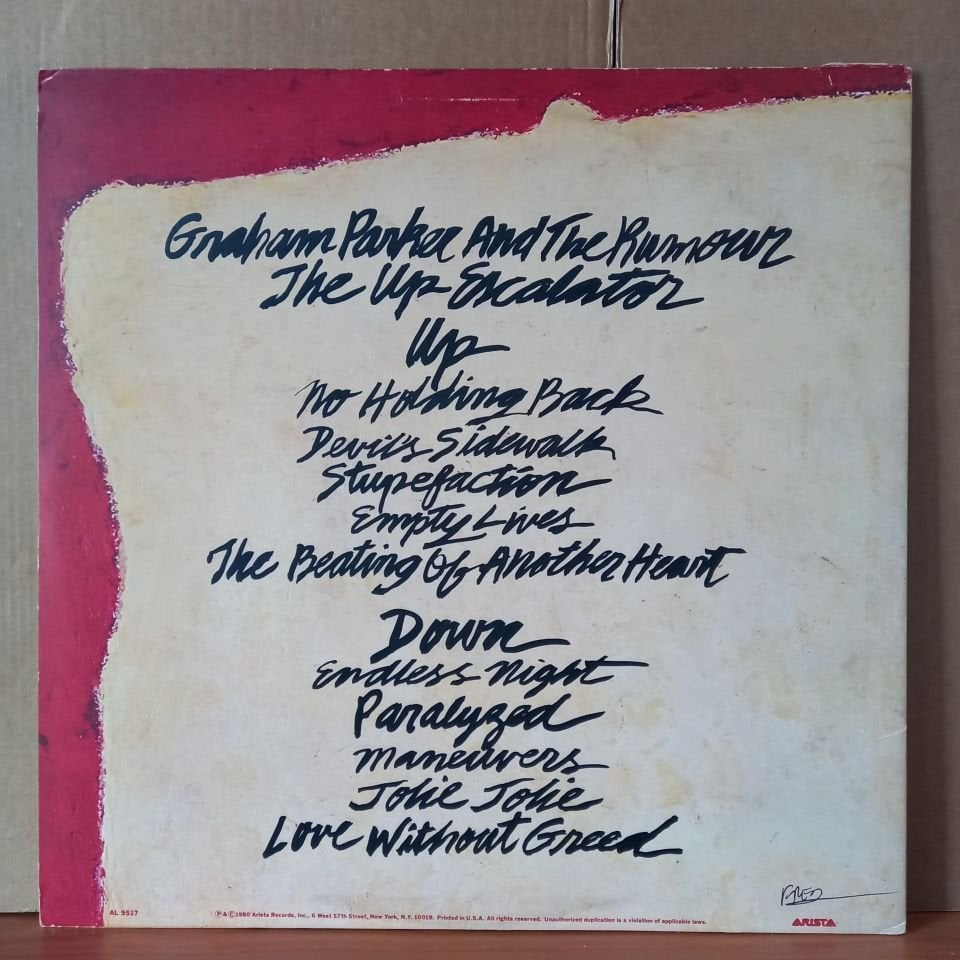 GRAHAM PARKER AND THE RUMOUR – THE UP ESCALATOR (1980) - LP 2. EL PLAK