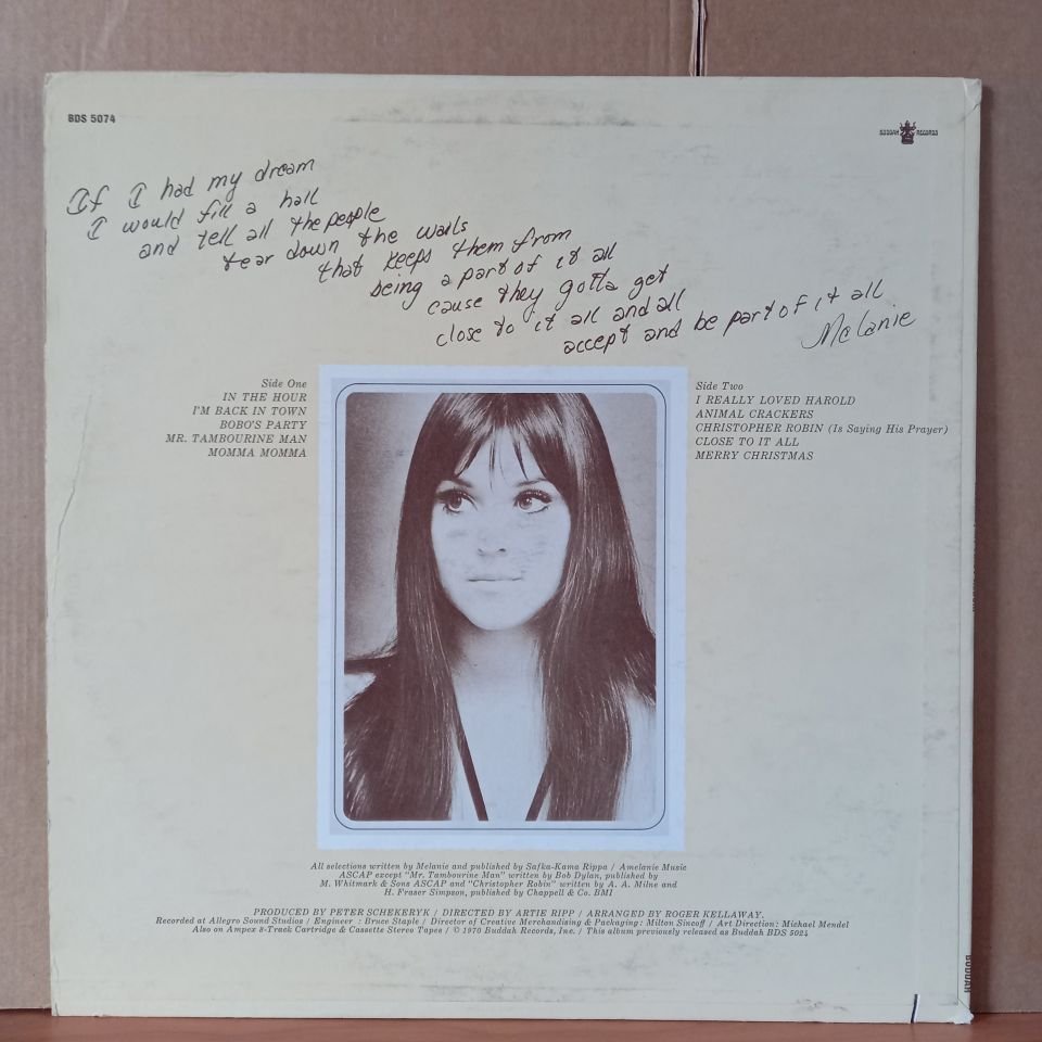 MELANIE – MY FIRST ALBUM (1970) - LP 2. EL PLAK