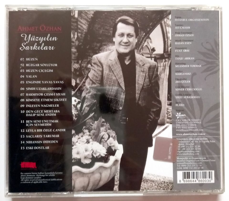 AHMET ÖZHAN – YÜZYILIN ŞARKILARI (2007) - CD 2.EL