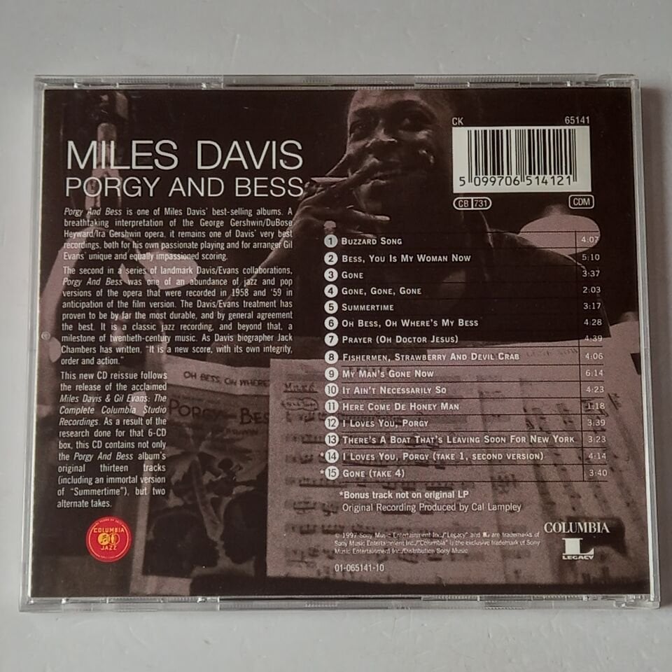 MILES DAVIS – PORGY AND BESS (1959) - CD 1997 REISSUE 2.EL